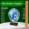 Arden Downhill Skiing Real Wood Shield Trophy