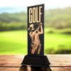 Shadowline Male Golfer Trophy – Stainless Steel Award