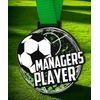 Giant Managers Player Black Acrylic Football Medal