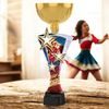 Triple Star Cheerleader Gold Trophy Cup