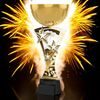 Triple Star Classic Poker Cards Gold Trophy Cup