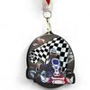 Rincon Colour Go Kart Black Acrylic Medal