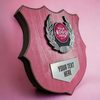 Heraldic Pink Birchwood Logo Insert Shield