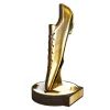 Grove Club Logo Custom Golden Boot Real Wood Award