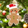 Funny Gingerbread Man Printed 2D Bauble