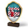 Arden Chestnut Santa Run Real Wood Shield Trophy