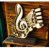 Sierra Classic Music Note Real Wood Trophy