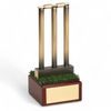 Leon Cricket Stumps Handmade Metal Trophy