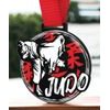 Giant Judo Black Acrylic Medal