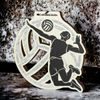 Acacia Volleyball Silver Eco Friendly Wooden Medal