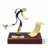 Barcelona Rollerskater Handmade Metal Trophy