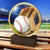 Holt Colour Baseball Real Wood Trophy