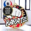 Aurum Karate Stainless Steel Logo Insert Medal