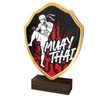 Arden Muay Thai Real Wood Shield Trophy