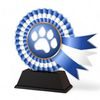 Marley Paw Print Blue Rosette Award
