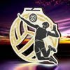 Acacia Volleyball Gold Eco Friendly Wooden Medal