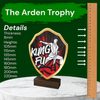 Arden Kung Fu Real Wood Shield Trophy