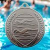 Champion Embossed Swimming Silver Medal