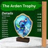 Arden Cross-Country Skiing Real Wood Shield Trophy