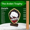 Arden Karate Real Wood Shield Trophy