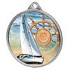 Sailing Colour Texture 3D Print Silver Medal