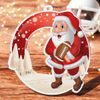 Snowy Father Christmas American Football Medal