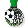 Giant Star Player Black Acrylic Football Medal