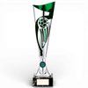 Champions Silver and Green Metal Football Trophy Cup