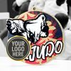 Aurum Judo Stainless Steel Logo Insert Medal