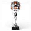 Merida Silver and Orange Metal Football Trophy