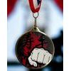 Hercules Texture Print Martial Arts Fist Medal