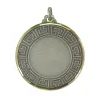 Aztec Logo Insert Silver Brass Diamond Edged Medal
