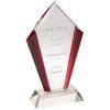 Garnet Clear and Red Crystal Award