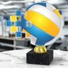 Techspire Volleyball Acrylic Trophy
