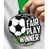 Giant Fair Play Black Acrylic Football Medal