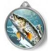 Trout Fishing Texture Print Silver Medal