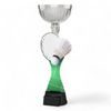 Montreal Badminton Racket and Shuttlecock Silver Cup Trophy