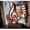 Sierra Classic Music Note Real Wood Trophy