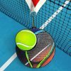 Rincon Colour Tennis Black Acrylic Medal