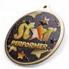 Star Performer Texture Print Gold Star Medal