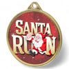 Dasher Santa Run Texture Print Full Colour Medal