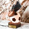 Grove Classic Football Ball & Boot Real Wood Trophy