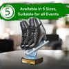 Grove Ice Skating Black Boot Real Wood Trophy