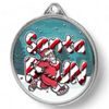 Chestnut Santa Run Texture Print Full Colour Medal