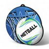 Rincon Colour Netball Black Acrylic Medal