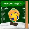 Arden Volleyball Real Wood Shield Trophy
