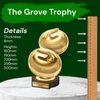 Grove Classic Curling Real Wood Trophy