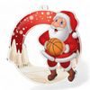 Snowy Father Christmas Basketball Medal