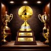 Arena Gold Metal Football Trophy