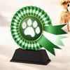 Marley Paw Print Green Rosette Award